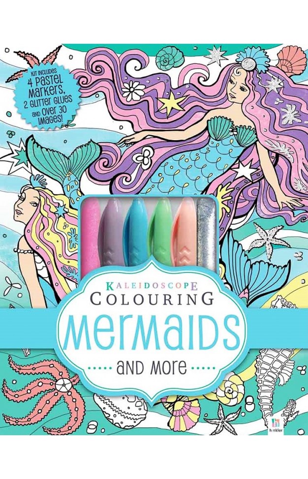 Kaleidoscope Pastel Colouring Kit: Mermaids and More